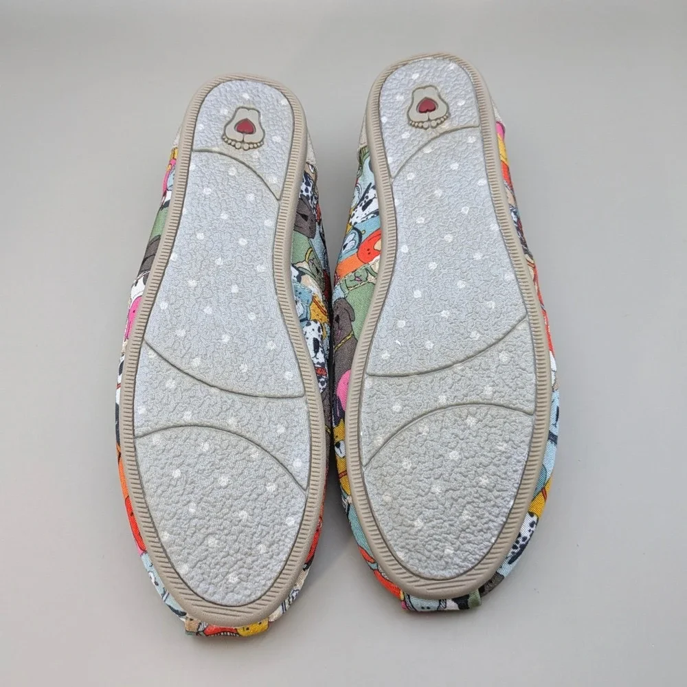Bobs Skechers Dog Woof Party 34389 Multi Color Cartoon Comfort Sneakers Womens 7
